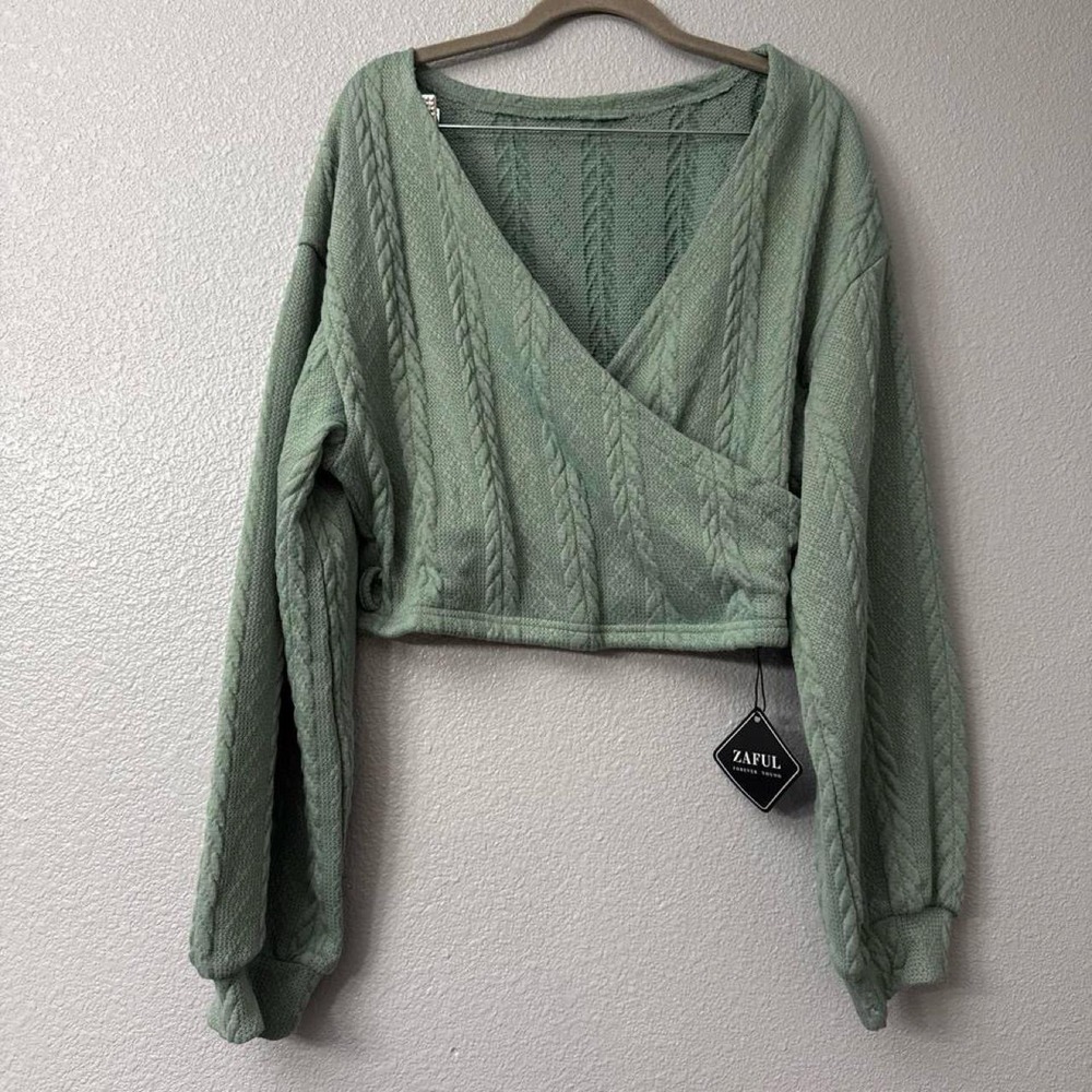 ZAFUL Women's Pullover Ribbed Cropped Knitwear Knitted Crop Top